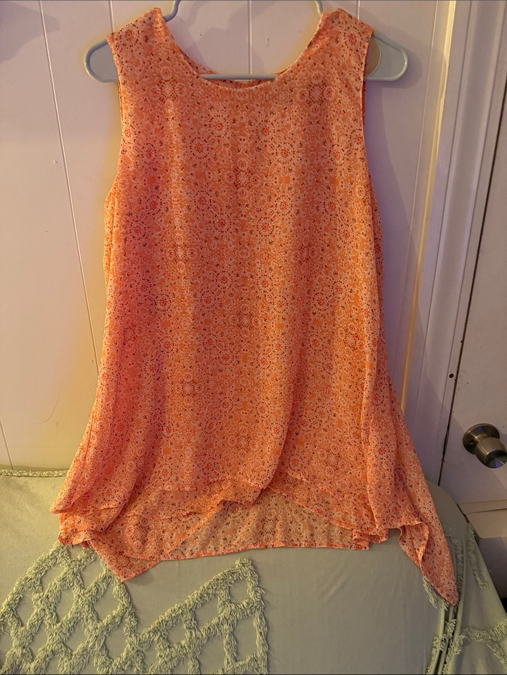 Fever Peach Floral Tunic Top